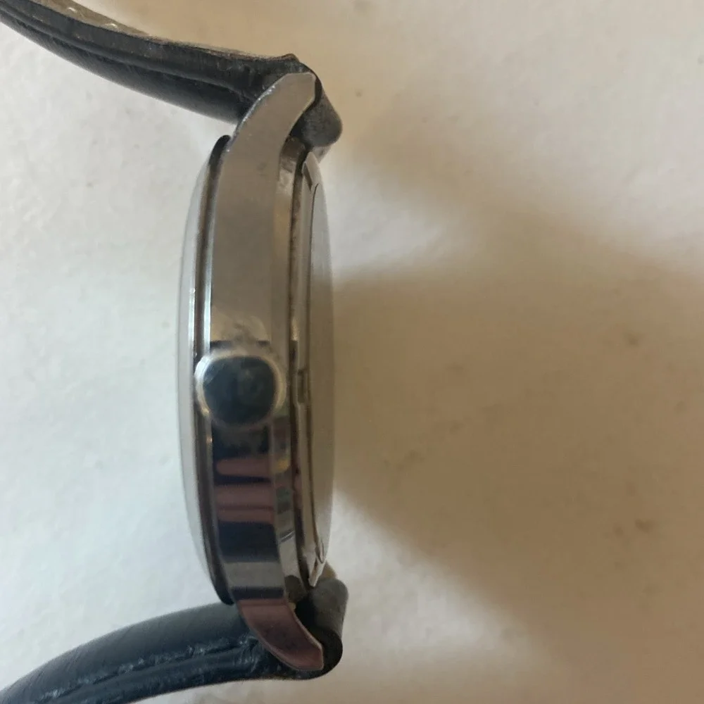 Brooks Brothers 346 Watch 38mm Mens 28189 Leather Date Stainless New Battery